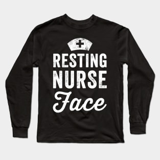 Resting nurse face Long Sleeve T-Shirt